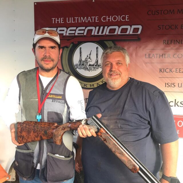 New Perazzi stock for Aldo. Great shooting in the 28 ha FITASC.